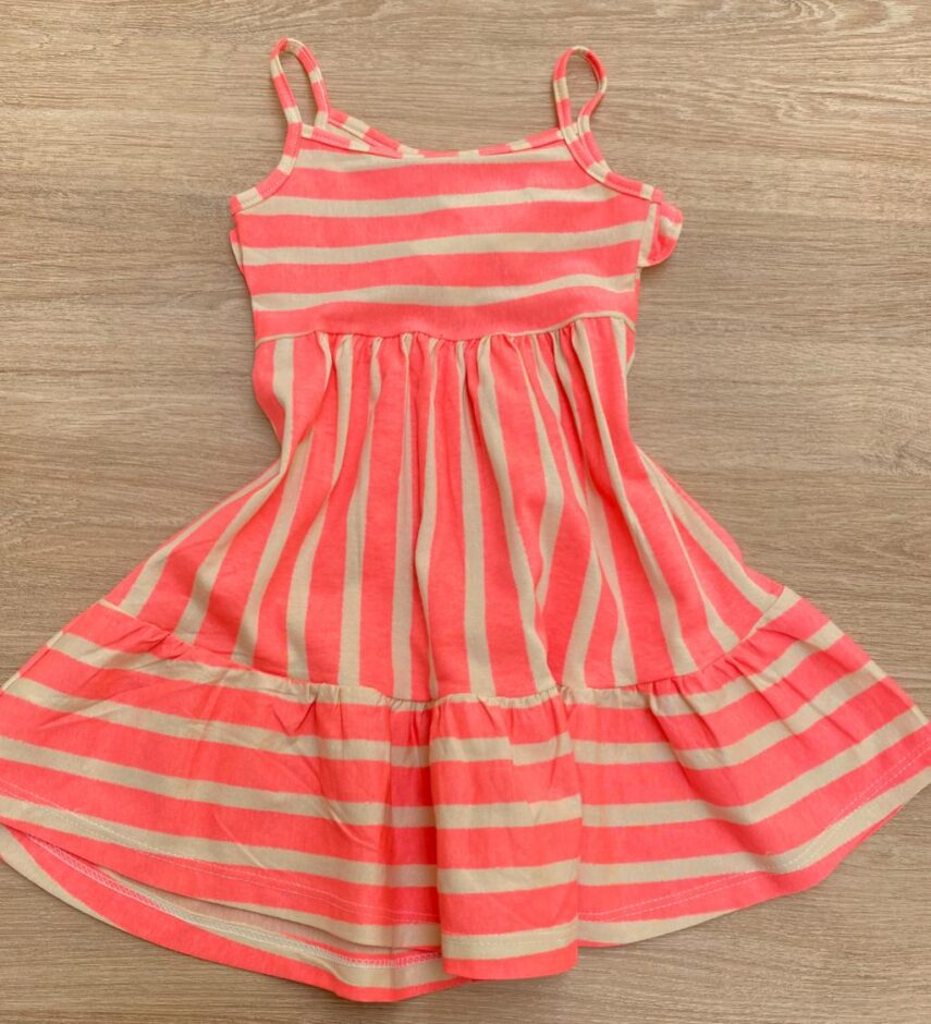 fernandaramoskids com br Vestido Infantil Feminino em Meia Malha de Alcinha Pink Flúor 2