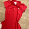 fernandaramoskids com br Vestido Infantil Feminino Gola Polo com Botões Rosa Escuro 1