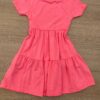 fernandaramoskids com br Vestido Infantil Feminino Manga Curta Pink Flúor 2