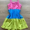 fernandaramoskids com br Vestido Infantil Feminino Marias Rosa, Azul e Verde 3