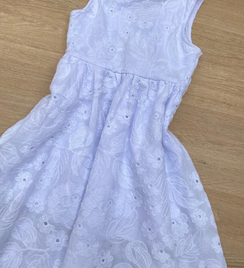 fernandaramoskids com br Vestido Infantil Feminino Midi Bordado Branco 1