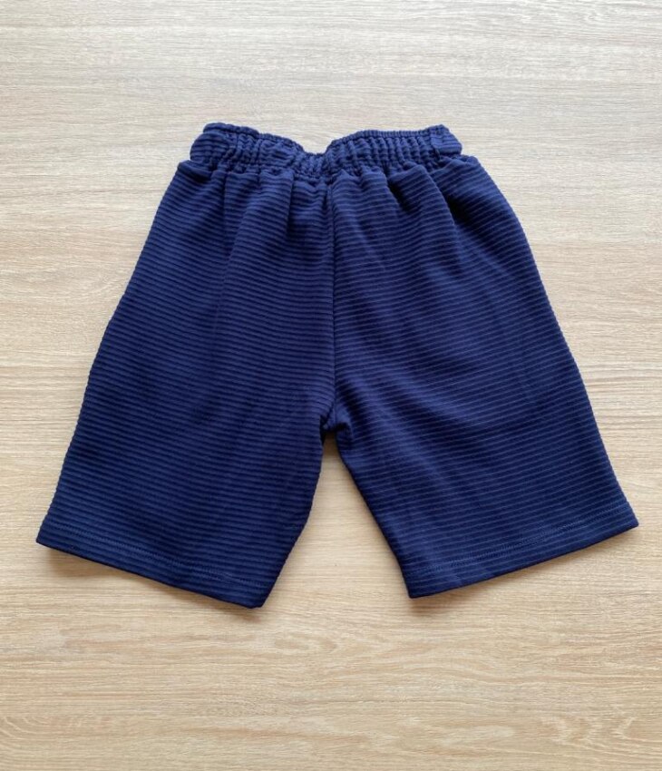 fernandaramoskids com br Bermuda Infantil Masculina Azul Marinho com Bolsos2