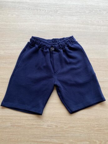 Bermuda Infantil Masculina Azul Marinho com Bolsos Fernanda Ramos Kids