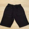 fernandaramosstore com br Bermuda Infantil Masculina Comfort Preta com Bolsos e Cordão3
