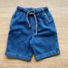 Bermuda Infantil Masculina Jeans Médio com Cordão e Bolsos Fernanda Ramos Kids