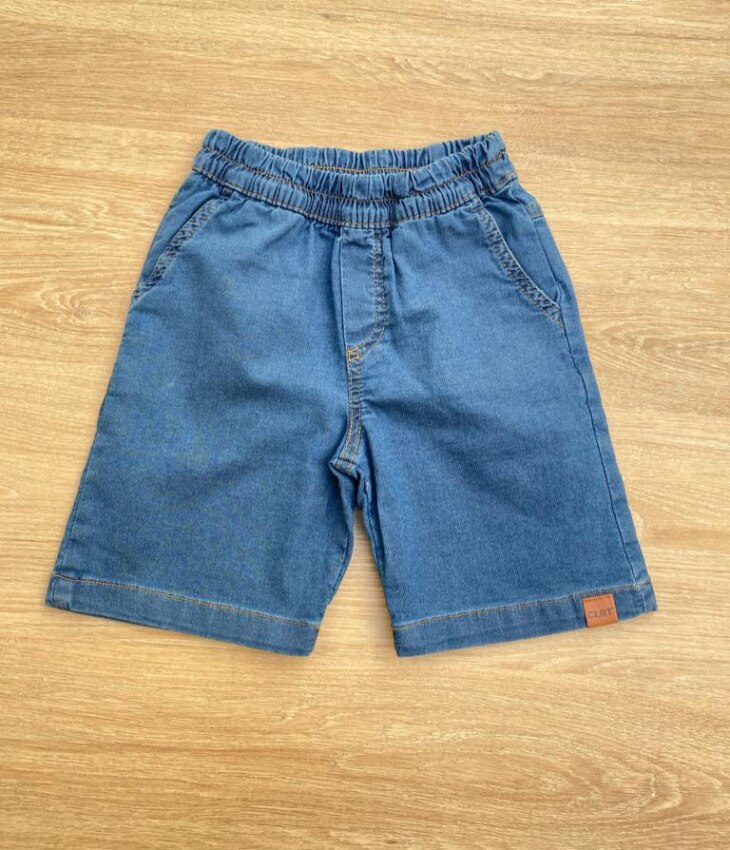 Bermuda Masculina Infantil Jeans com Bolsos Fernanda Ramos Kids