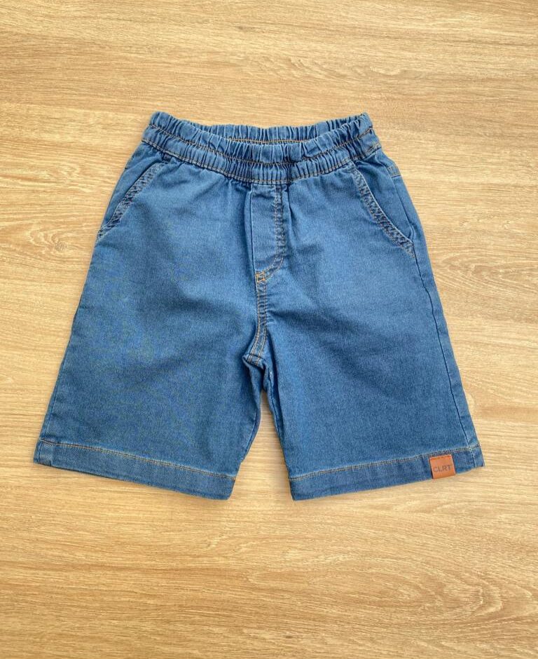 Bermuda Masculina Infantil Jeans com Bolsos Fernanda Ramos Kids