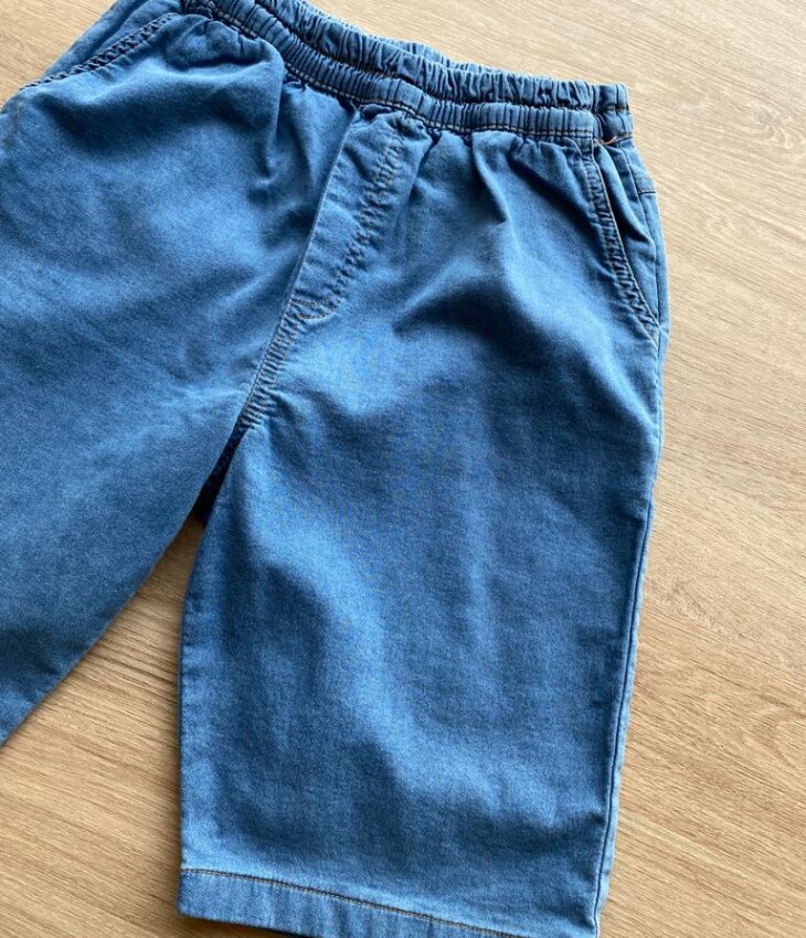 fernandaramoskids com br Bermuda Masculina Infantil Jeans Lavagem Média com Bolsos1