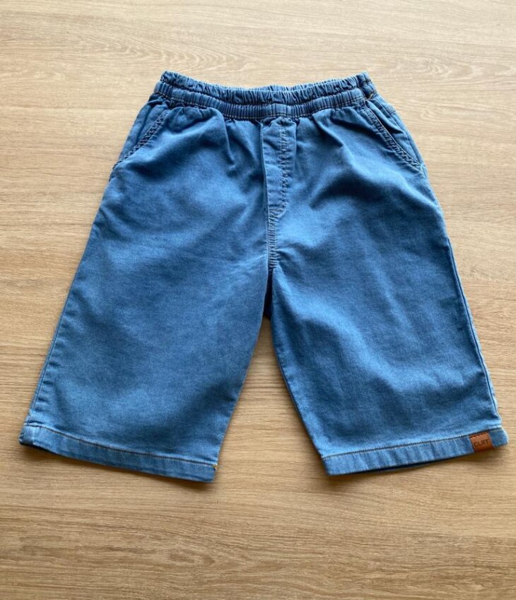 fernandaramoskids_com_br- Bermuda Masculina Infantil Jeans Lavagem Média com Bolsos Fernanda Ramos Kids