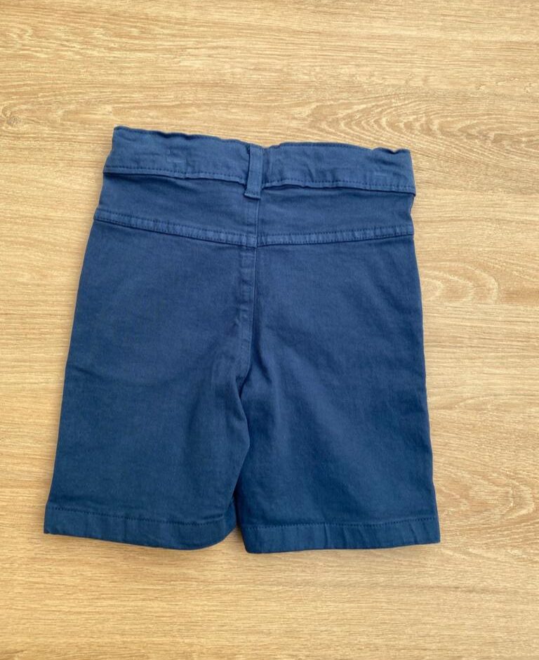 fernandaramoskids com br Bermuda Masculina Infantil Sarja Azul com Botão2