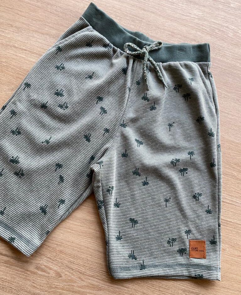 fernandaramosstore com br Bermuda Masculina Infantil Verde Estampada com Coqueiros2