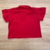 fernandaramoskids com br Blusa Manga Curta Infantil Feminina Vermelha Gola Polo Manga com Babado2