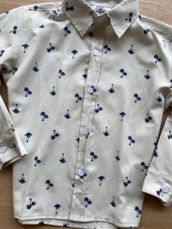 fernandaramoskids com br Camisa Infantil Masculina Manga Longa Cinza Estampada de Coqueiros1