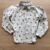 Camisa Infantil Masculina Manga Longa Cinza Estampada de Coqueiros Fernanda Ramos Kids
