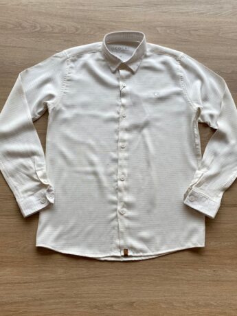 Camisa Infantil Masculina Manga Longa Ogochi Concept Off White Fernanda Ramos Kids