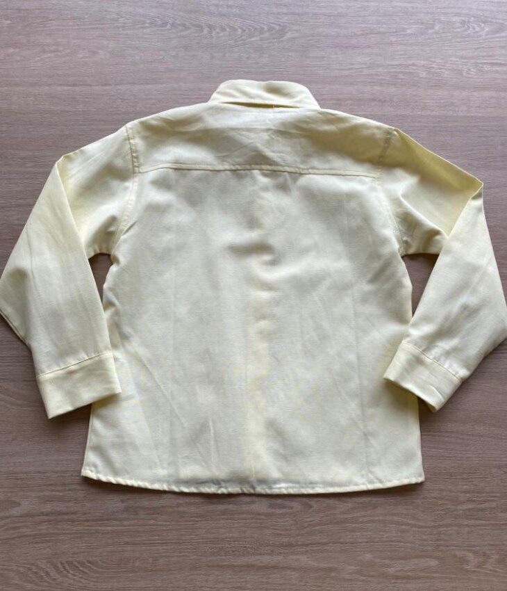 fernandaramoskids com br Camisa Infantil Masculina Manga Longa Social Amarela2
