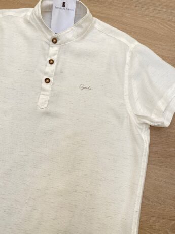 fernandaramoskids com br Camisa Masculina Infantil Manga Curta Ogochi Off White1
