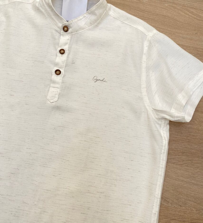fernandaramoskids com br Camisa Masculina Infantil Manga Curta Ogochi Off White1