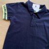 fernandaramoskids com br Camisa Polo Masculina Infantil Azul Marinho com Detalhe Verde Lima1