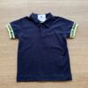 Camisa Polo Masculina Infantil Azul Marinho com Detalhe Verde Lima Fernanda Ramos Kids