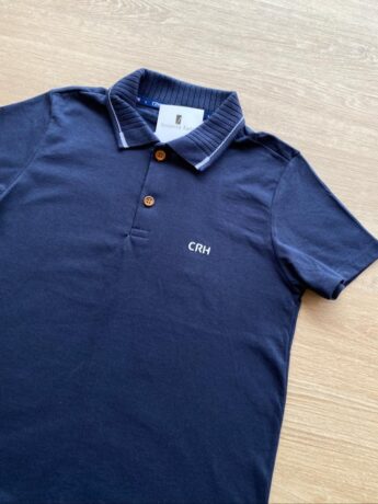 fernandaramoskids com br Camisa Polo Tradicional Masculina Infantil Manga Curta Azul Marinho1