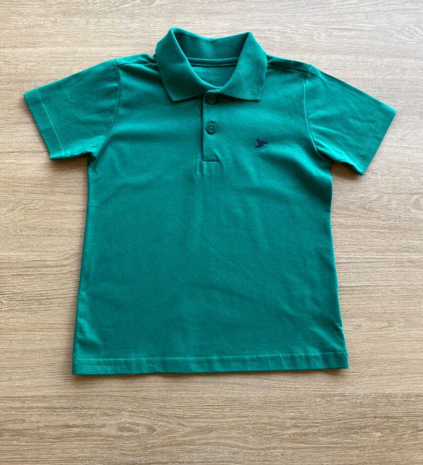 fernandaramoskids com br Camiseta Gola Polo Masculina Infantil Manga Curta Verde1