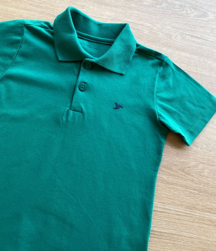 fernandaramoskids com br Camiseta Gola Polo Masculina Infantil Manga Curta Verde2