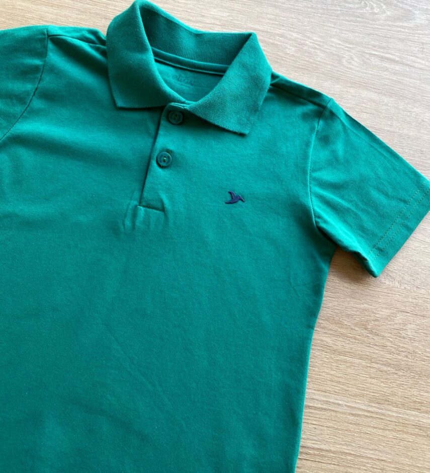 fernandaramoskids com br Camiseta Gola Polo Masculina Infantil Manga Curta Verde2