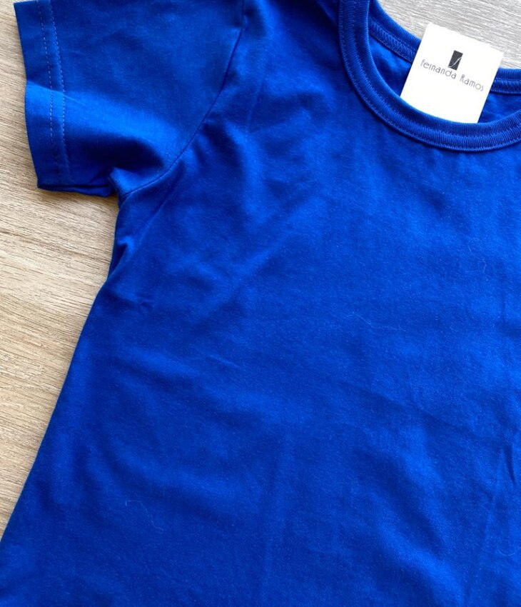 fernandaramoskids com br Camiseta Infantil Masculina Básica Manga Curta Azul Bic2