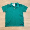 Camiseta Infantil Masculina Manga Curta Gola Polo Verde Fernanda Ramos Kids