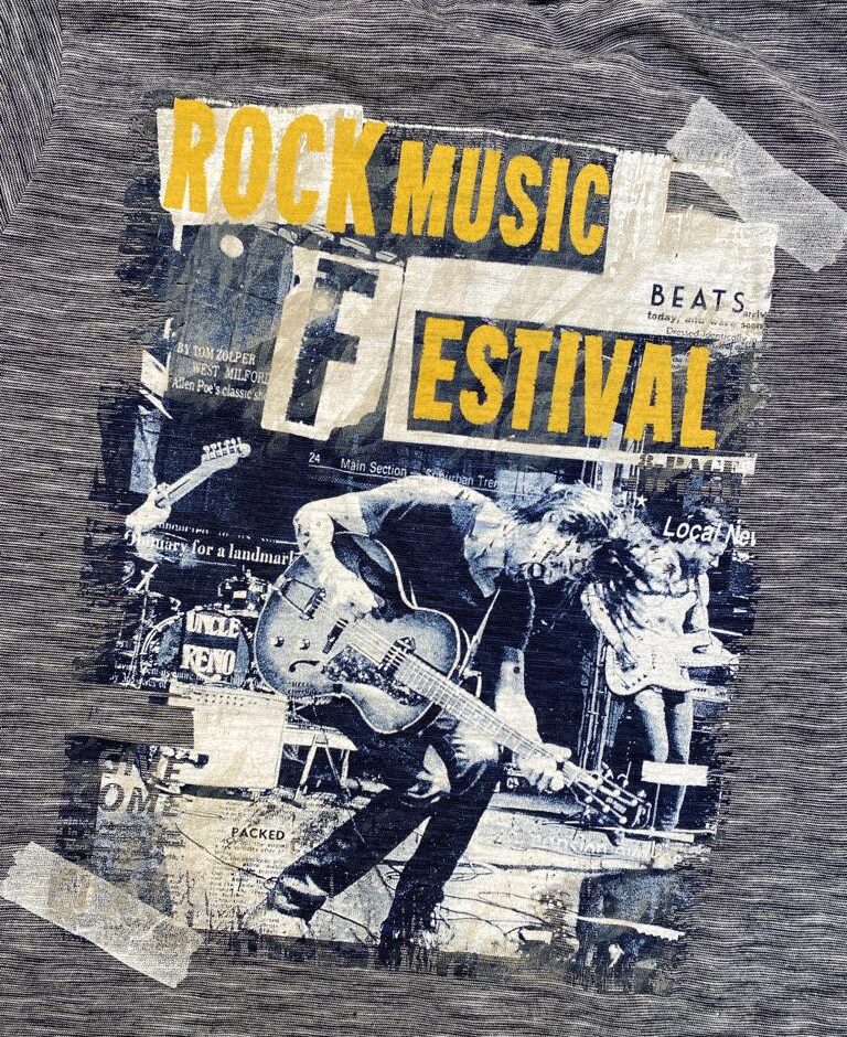 fernandaramoskids com br Camiseta Infantil Masculina Cinza com Estampa de Guitarra2