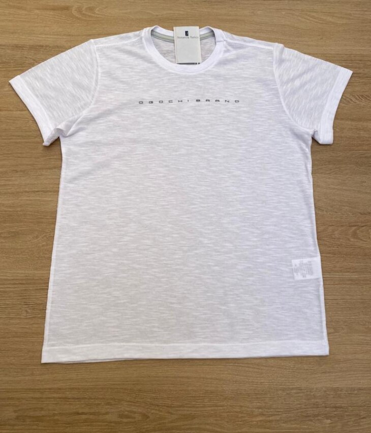 Camiseta Infantil Masculina Essencial Ogochi Branca Fernanda Ramos Kids