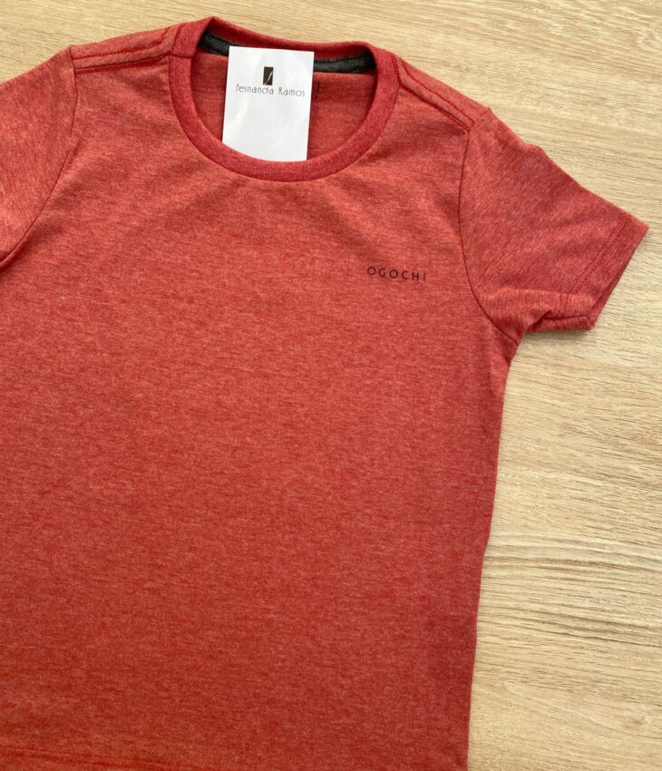 fernandaramoskids com br Camiseta Infantil Masculina Essencial Ogochi Vermelha Mesclada2
