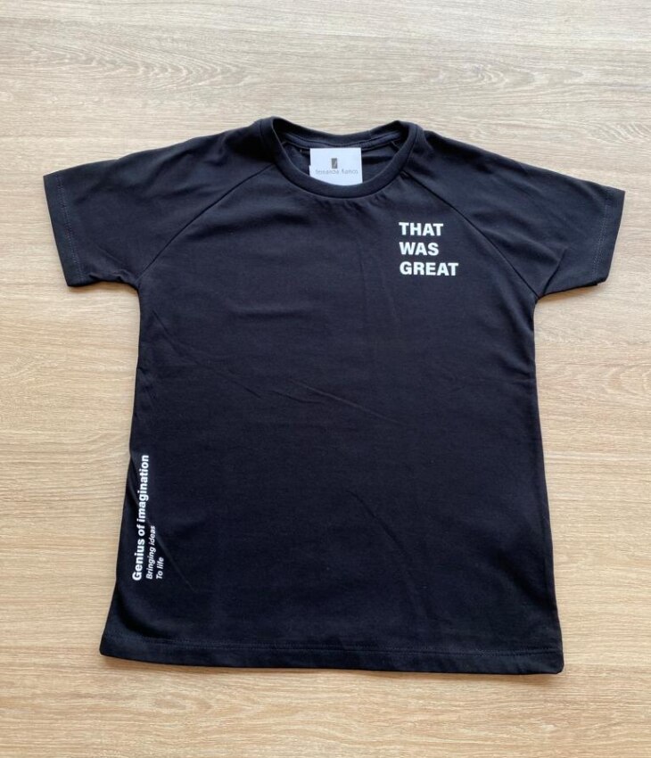 Camiseta Infantil Masculina Genius Preta com Estampa Fernanda Ramos Kids