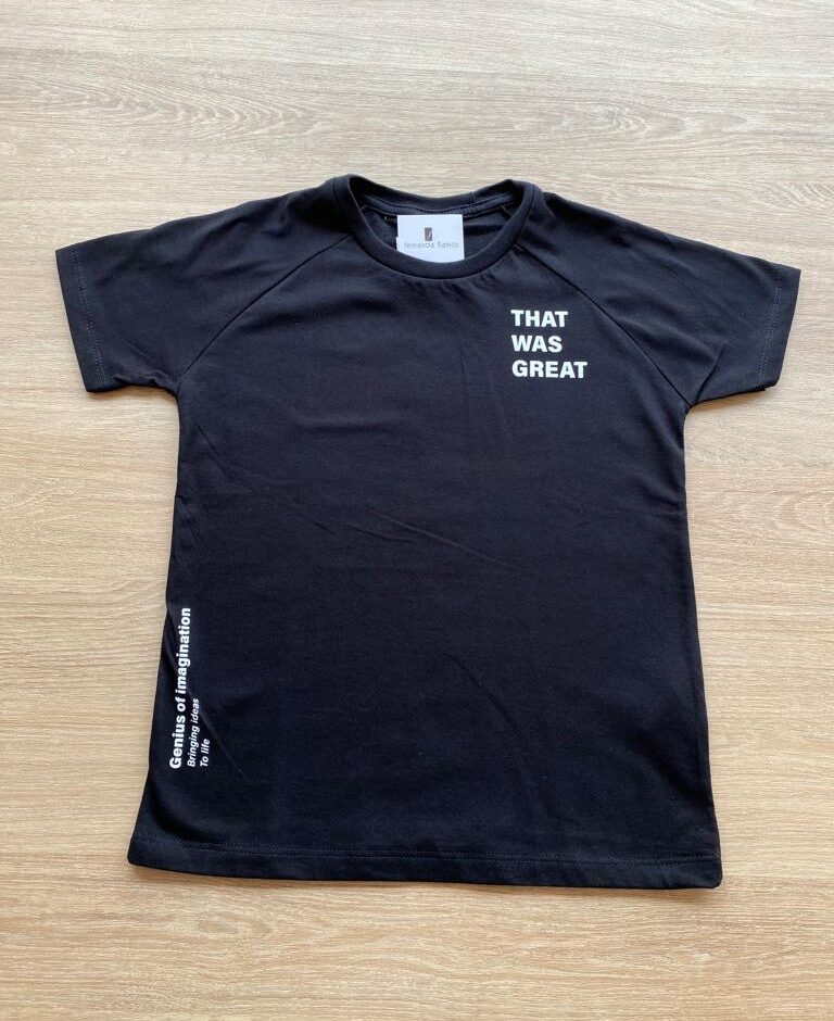 Camiseta Infantil Masculina Genius Preta com Estampa Fernanda Ramos Kids
