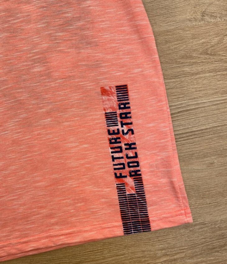fernandaramoskids com br Camiseta Infantil Masculina Laranja com Estampa de Guitarra1