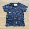 Camiseta Infantil Masculina Manga Curta Azul Marinho Estampada Fernanda Ramos Kids