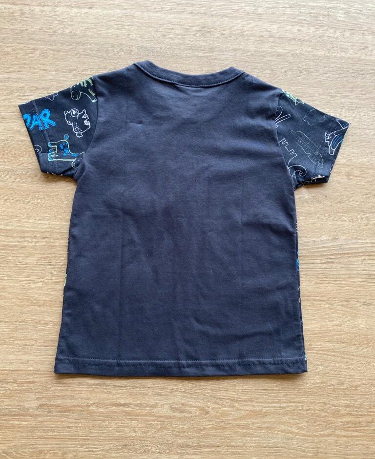 fernandaramosstore com br Camiseta Infantil Masculina Manga Curta Azul Marinho Estampada3