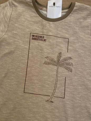 fernandaramoskids com br Camiseta Infantil Masculina Manga Curta Bege Coqueiro1