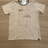 Camiseta Infantil Masculina Manga Curta Bege Coqueiro Fernanda Ramos Kids
