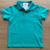 Camiseta Infantil Masculina Polo Essencial Slim Ogochi Verde Água Fernanda Ramos Kids