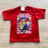 Camiseta Infantil Masculina Vermelha com Estampa Fernanda Ramos Kids