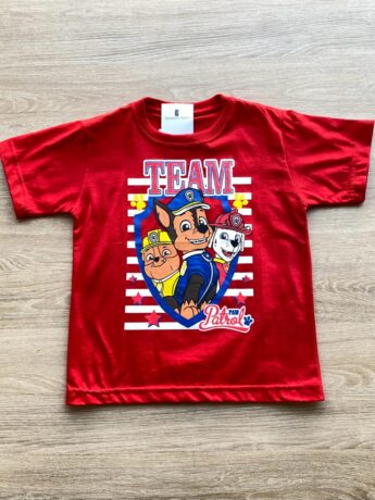 Camiseta Infantil Masculina Vermelha com Estampa Fernanda Ramos Kids
