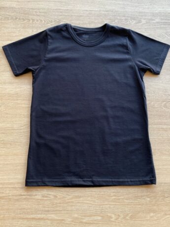 Camiseta Masculina Infantil Básica Manga Curta Preta Fernanda Ramos Kids