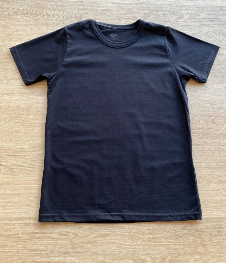 Camiseta Masculina Infantil Básica Manga Curta Preta Fernanda Ramos Kids