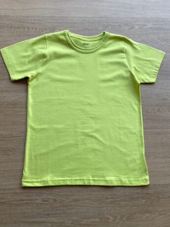 Camiseta Masculina Infantil Básica Manga Curta Verde Lima Fernanda Ramos Kids
