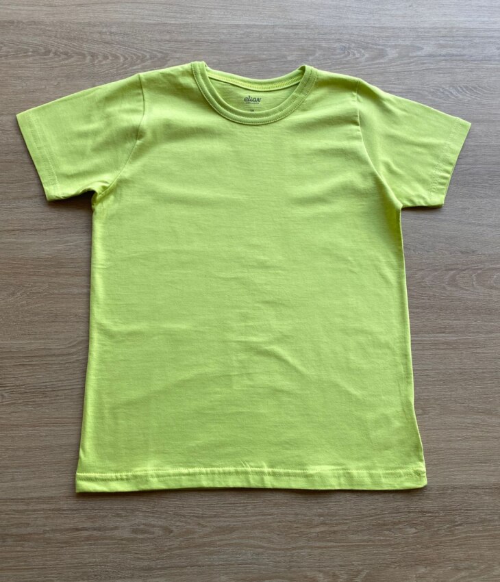 Camiseta Masculina Infantil Básica Manga Curta Verde Lima Fernanda Ramos Kids