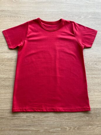Camiseta Masculina Infantil Básica Manga Curta Vermelha Fernanda Ramos Kids