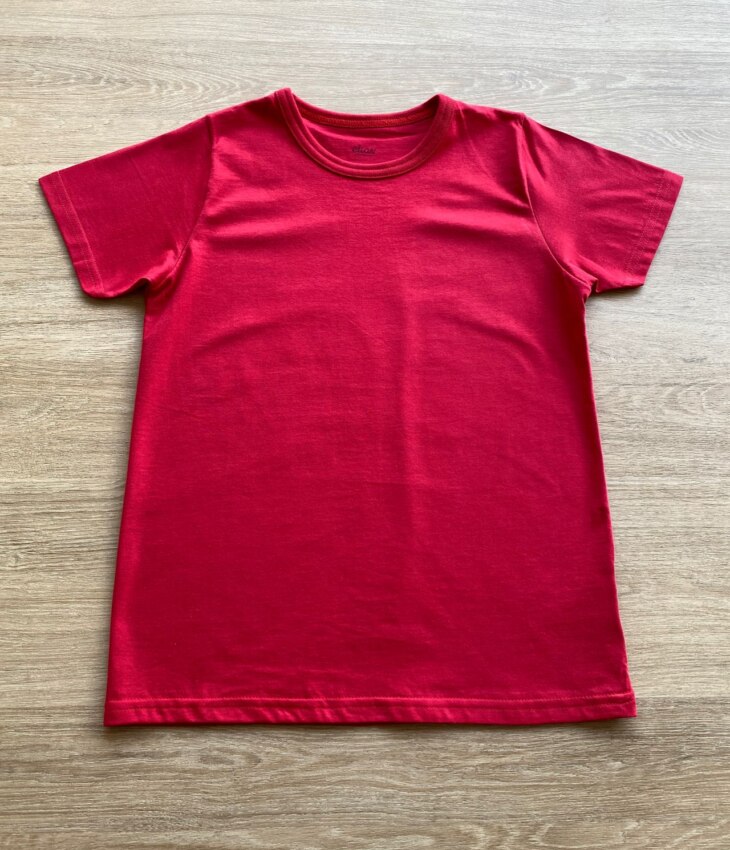Camiseta Masculina Infantil Básica Manga Curta Vermelha Fernanda Ramos Kids