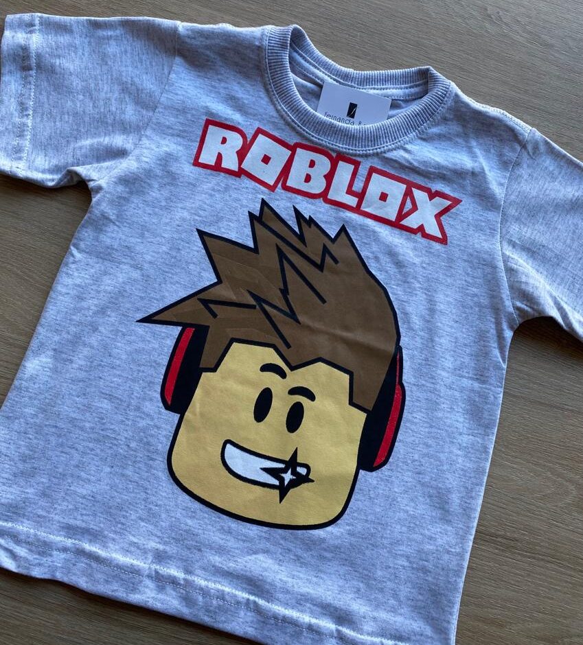 fernandaramoskids com br Camiseta Masculina Infantil Manga Curta Cinza com Estampa1